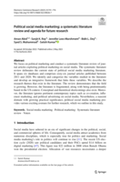 Political social media marketing: a systematic literature review and agenda for future research