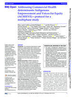 Addressing Commercial Health determinants: Indigenous Empowerment and Voices for Equity (ACHIEVE) - protocol for a multiphase study