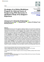 Co-design of an Online Mindfulness Program for Informal Carers of People Living With Dementia: A Qualitative Study of Co-designers' Experience