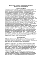 Aligning power dynamics in social marketing interactions:  A typology and conceptual model