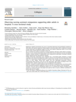 Observing nursing assistant companions supporting older adults in hospital: A cross-sectional study