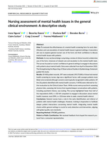 Nursing assessment of mental health issues in the general clinical environment: A descriptive study