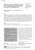 Palliative and End-of-Life Care Access for Immigrants Living in High-income Countries: A Scoping Review