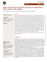 Impact of soil physical and chemical properties on residual diuron toxicity against canola seedlings