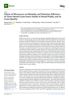 Effects of Microwave on Mortality and Detection Efficiency of Three Stored Grain Insect Adults in Stored Paddy, and on Grain Quality