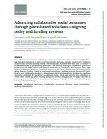 Advancing collaborative social outcomes through place-based solutions—aligning policy and funding systems