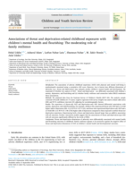 Associations of threat and deprivation-related childhood exposures with children's mental health and flourishing: The moderating role of family resilience