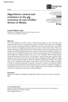 Algorithmic control and resistance in the gig economy: A case of Uber drivers in Dhaka