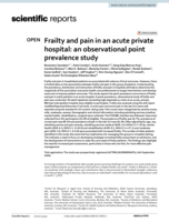Frailty and pain in an acute private hospital: an observational point prevalence study