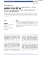 Prevalence of frailty and pain in hospitalised cancer patients: implications for older adult care