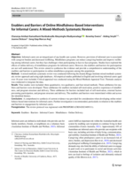 Enablers and Barriers of Online Mindfulness-Based Interventions for Informal Carers: A Mixed-Methods Systematic Review