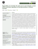Responsible cat ownership: the status quo on past attempts, current efforts and future aspirations of local governments in Western Australia