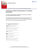 Sustaining a resilient housing system in southeast Queensland