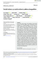 Social science as social action to address inequalities