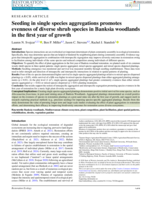 Seeding in single species aggregations promotes evenness of diverse shrub species in Banksia woodlands in the first year of growth