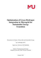 Optimization of Green Hydrogen Integration in Microgrid for Sustainable Energy Transition