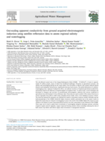Out-scaling apparent conductivity from ground acquired electromagnetic induction using satellite reflectance data to assess regional salinity and waterlogging