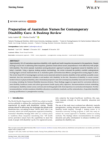 Preparation of Australian Nurses for Contemporary Disability Care: A Desktop Review