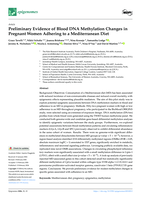 Preliminary Evidence of Blood DNA Methylation Changes in Pregnant Women Adhering to a Mediterranean Diet