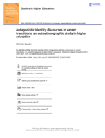 Antagonistic identity discourses in career transitions: an autoethnographic study in higher education
