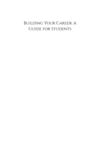 Building your career: A guide for Students