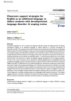 Classroom support strategies for English as an additional language or dialect students with developmental language disorder: A scoping review