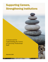 Supporting careers, strengthening institutions: A framework for understanding the careers of university professional staff