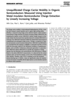 Unequilibrated Charge Carrier Mobility in Organic Semiconductors Measured Using Injection Metal-Insulator-Semiconductor Charge Extraction by Linearly Increasing Voltage
