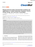 Biomass‐Derived Carbon Nanomaterials: Synthesis and Applications in Textile Wastewater Treatment, Sensors, Energy Storage, and Conversion Technologies