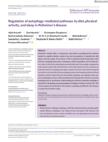 Regulation of autophagy-mediated pathways by diet, physical activity, and sleep in Alzheimer's disease
