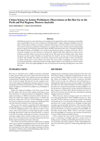 Citizen Science in Action: Preliminary Observations on Bat Box Use in the Perth and Peel Regions, Western Australia