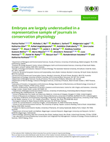 Embryos are largely understudied in a representative sample of journals in conservation physiology