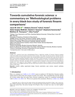 Towards cumulative forensic science: a commentary on ‘Methodological problems in every black-box study of forensic firearm comparisons’