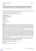 A Web-Based Recovery Program (ICUTogether) for Intensive Care Survivors: Protocol for a Randomized Controlled Trial