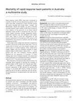 Mortality of rapid response team patients in Australia: A multicentre study