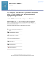 The complete mitochondrial genome of Dunaliella salina CS-265: insights into gene content and phylogenetic placement