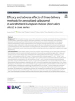 Efficacy and adverse effects of three delivery methods for aerosolized salbutamol in anesthetized European moose (Alces alces alces): a case series