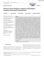 Influence of prior alkalosis or acidosis on physiological responses during passive hyperthermia