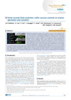 Pyrite records fluid evolution: sulfur sources controls on arsenic speciation and zonation