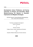 Development, Colour Preference, and Survey Outcomes of Primary and Secondary Sheep Myiasis-Causing Fly Species in Australia: Implications for Mitigation Strategies