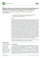 Bespoke, Relevant, and Inclusive Self-Paced, Online Modules to Build Tertiary Mathematics Engagement and Confidence