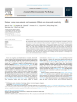 Nature versus non-natural environments: Effects on stress and creativity