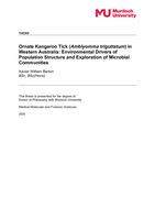 Ornate Kangaroo Tick (Amblyomma triguttatum) in Western Australia: Environmental Drivers of Population Structure and Exploration of Microbial Communities