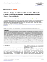 Rational Design of Lithium Sulphonamide Polymeric Cation Exchange Membranes for LiOH Production by Electro-Electrodialysis