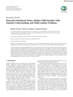 Maternal Attachment Status, Mother-Child Emotion Talk, Emotion Understanding, and Child Conduct Problems