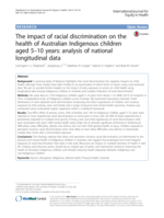 The impact of racial discrimination on the health of Australian Indigenous children aged 5-10 years: analysis of national longitudinal data