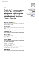 'People don't trust those pieces of paper that are provided': A qualitative study of cultural planning and outsourced out-of-home care services in Western Australia