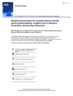 Relational processes for transformative climate justice policymaking: insights from a Western Australian community of practice