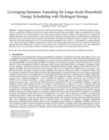 Leveraging Quantum Annealing for Large-Scale Household Energy Scheduling with Hydrogen Storage