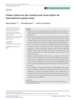 Citizen science for bat research and conservation: An international scoping review